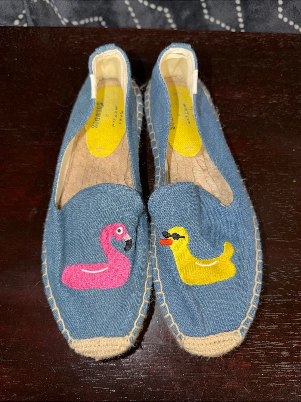 Soludos x Mary Matson Collab Espadrille Show With Embroidery Size 7